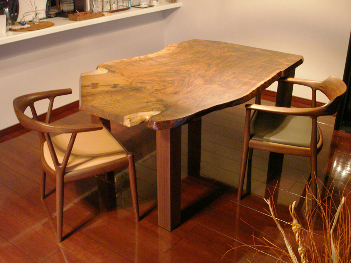 無垢材・一枚板の天板 テーブル-
